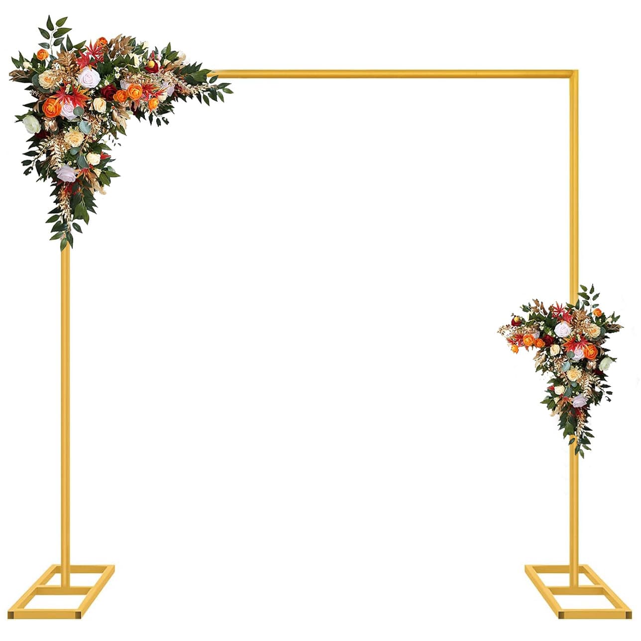 Metal wrought iron wedding arch support with large square adjustable balloon arch frame background decoration
