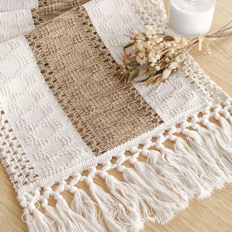Bohemian Placemat Table Runner Set for Holiday Family Gatherings Hotel Restaurant Dining Table Decorative Cover Cloth
