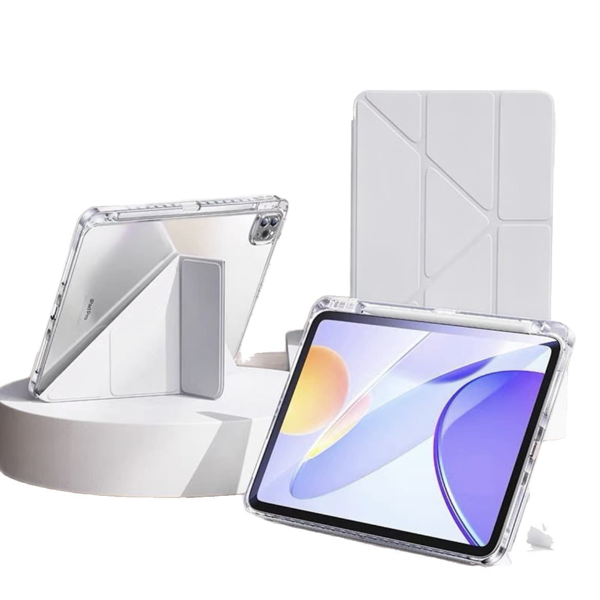 For 2025 Lenovo Xiaoxin Pad 11 Tablet Case 2024 Transparent Acrylic M11Y Foldable Anti-Drop