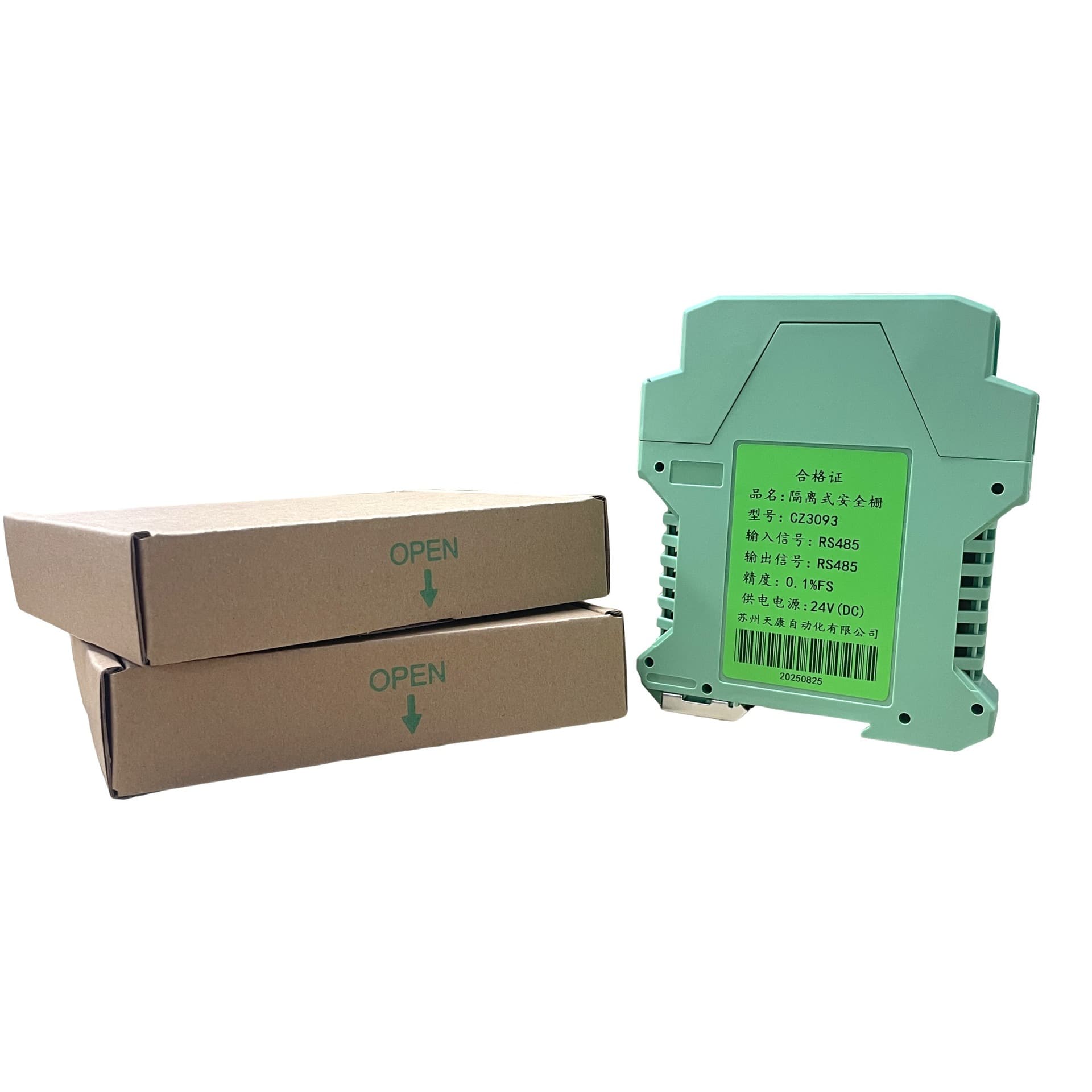CZ3093 Isolated Safety Barrier Rail-Mounted RS485 Output Analog Signal Isolator Converter Module