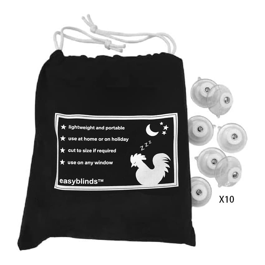 Portable Blackout Blinds DIY Hand-Cut 100% Total Blackout Travel Magic Adhesive Suction Cup Curtain