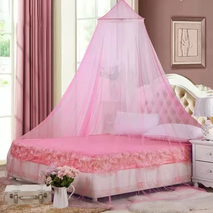 Household No-Install Ceiling Dome Mosquito Net, Enclosed Princess-Style Wind-Proof Palace Mosquito Net, Simple Bed Canopy for Students and Children