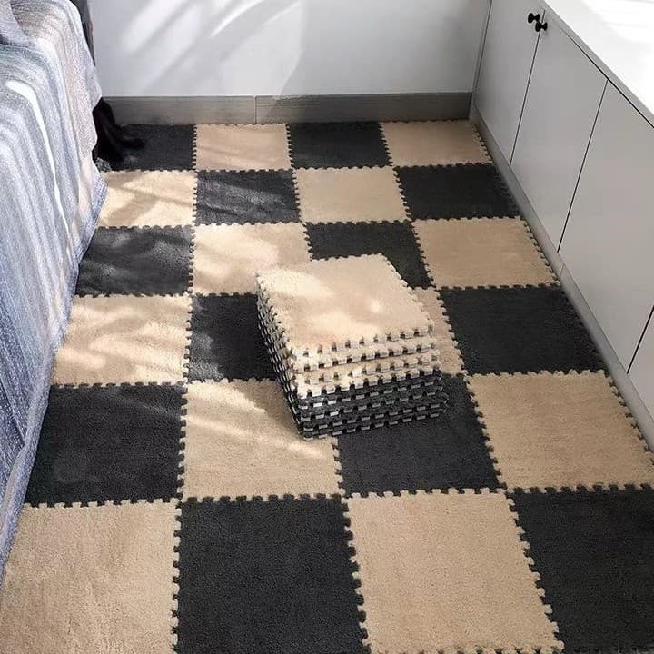 Flocked Velvet Puzzle Mat Carpet, EVA Foam Floor Mat for Bedroom Full Coverage, Home Floor Pad, Crawling Mat Manufacturer