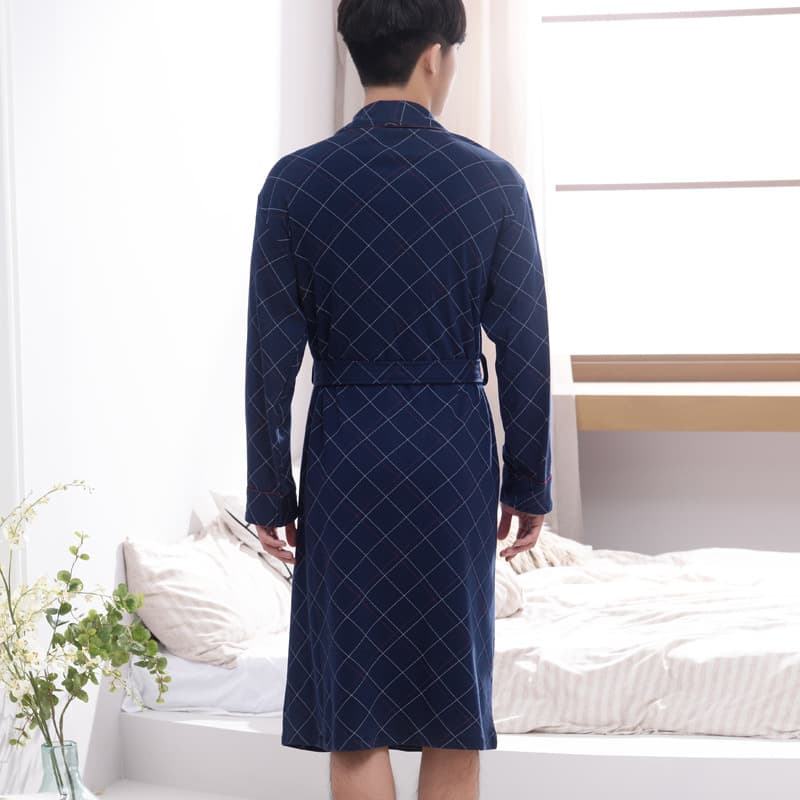 Couple Bathrobe Men's Robe Spring Autumn Long Style 100% Cotton Long Sleeve Women's Autumn Winter Cotton Bathrobe Men's Homewear