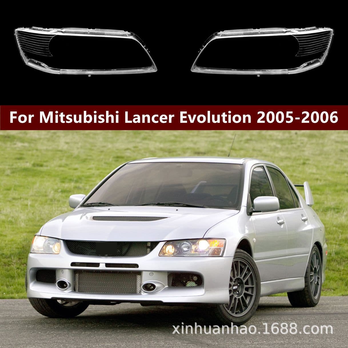 Headlight Lens Cover for Mitsubishi EVO 9 Evolution Headlight Shell Face Cover Premium