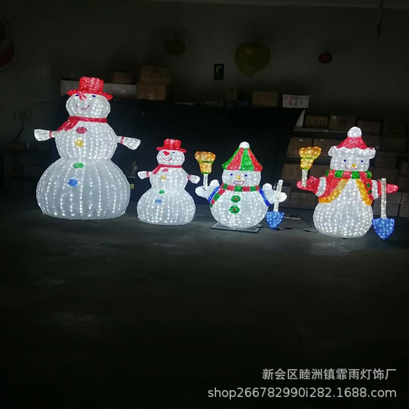 LED Snowman Animal Shaped Festival Lights Animal Decorative Lights for Parks, Playgrounds, Christmas Simulation Resin Drip Lights