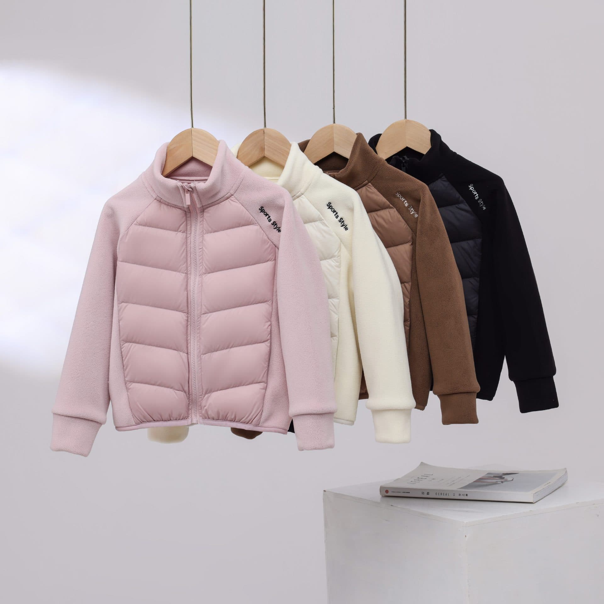Anxin Rong White Duck Down Girls' Lightweight Down Jacket 2025 Autumn/Winter New Style, Boys' Fleece Children's Inner Coat