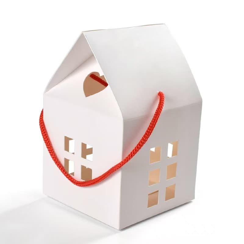 Portable Small House-Shaped Packaging Box for Desserts, Small Cakes, Baking Packaging, DIY Gift Box, Souvenirs, Baking