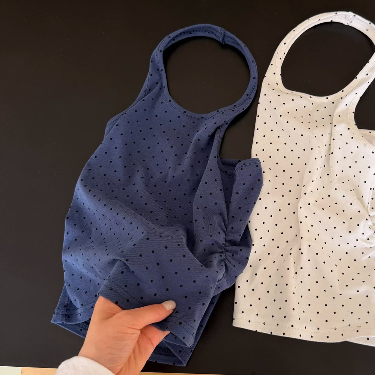 Girls Summer Halter Vest 2026 New Fashionable Polka Dot Baby Fashionable Suspender Children's Thin Breathable Top