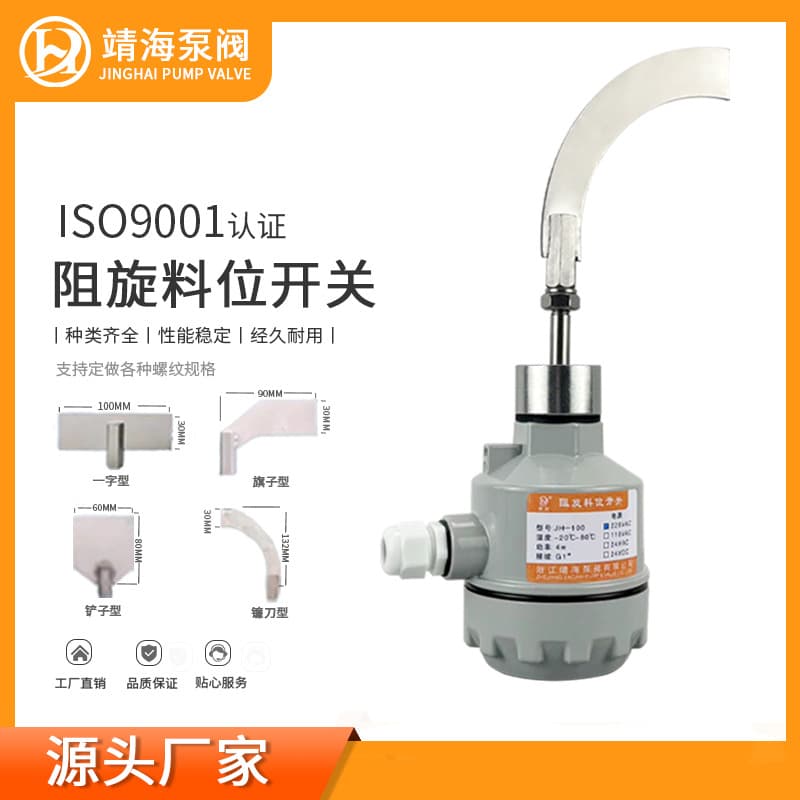 Custom Flange-Mounted Rotary Paddle Level Switch and Controller