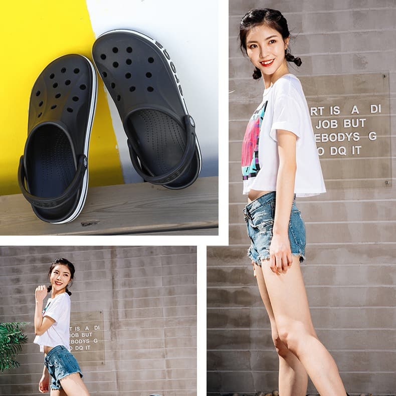 2024 New Perforated Shoes Bayacalo Outdoor Couples Shoes Unisex Sandals Anti-Slip Breathable Beach