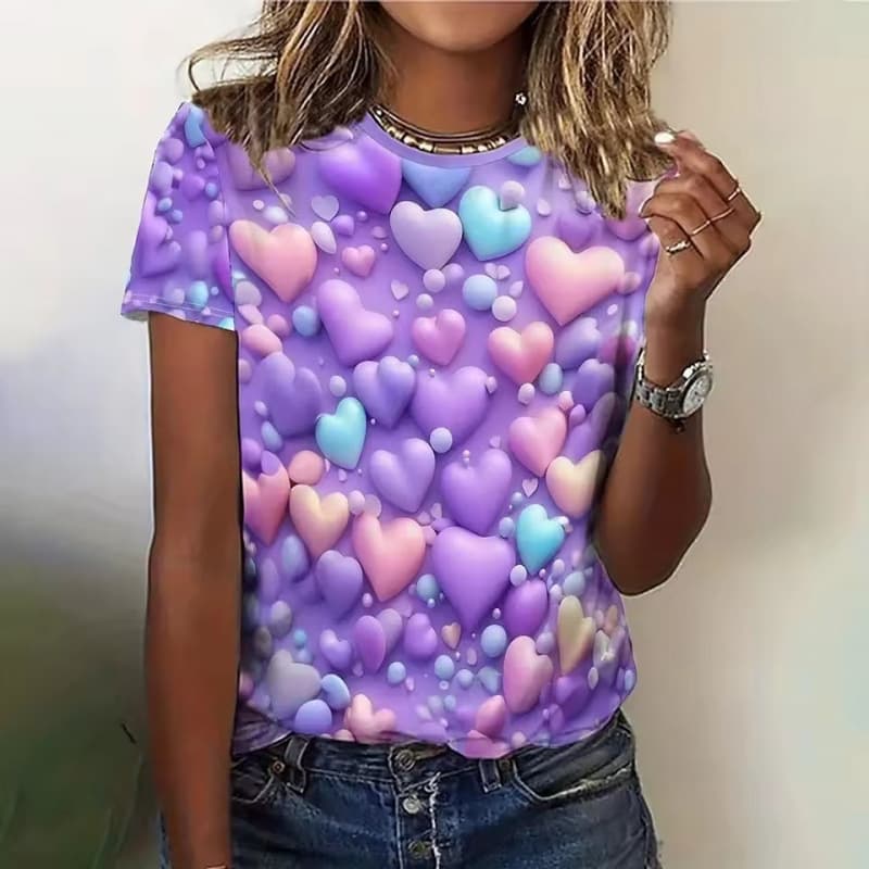 Cross-border Factory Direct Summer Women's Short Sleeve Casual Versatile Drop Shipping TK AliExpress Ozon Casual Fashion