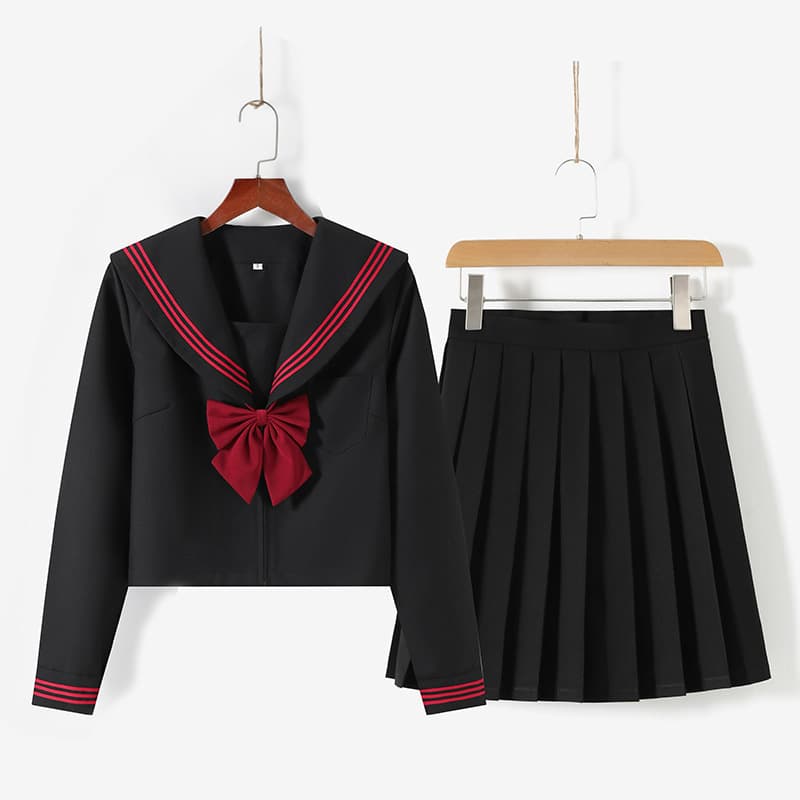 Authentic Basic Short Skirt Set Sailor Uniform JK School Uniform Traditional Style Women's Cosplay Costume from Mainland China