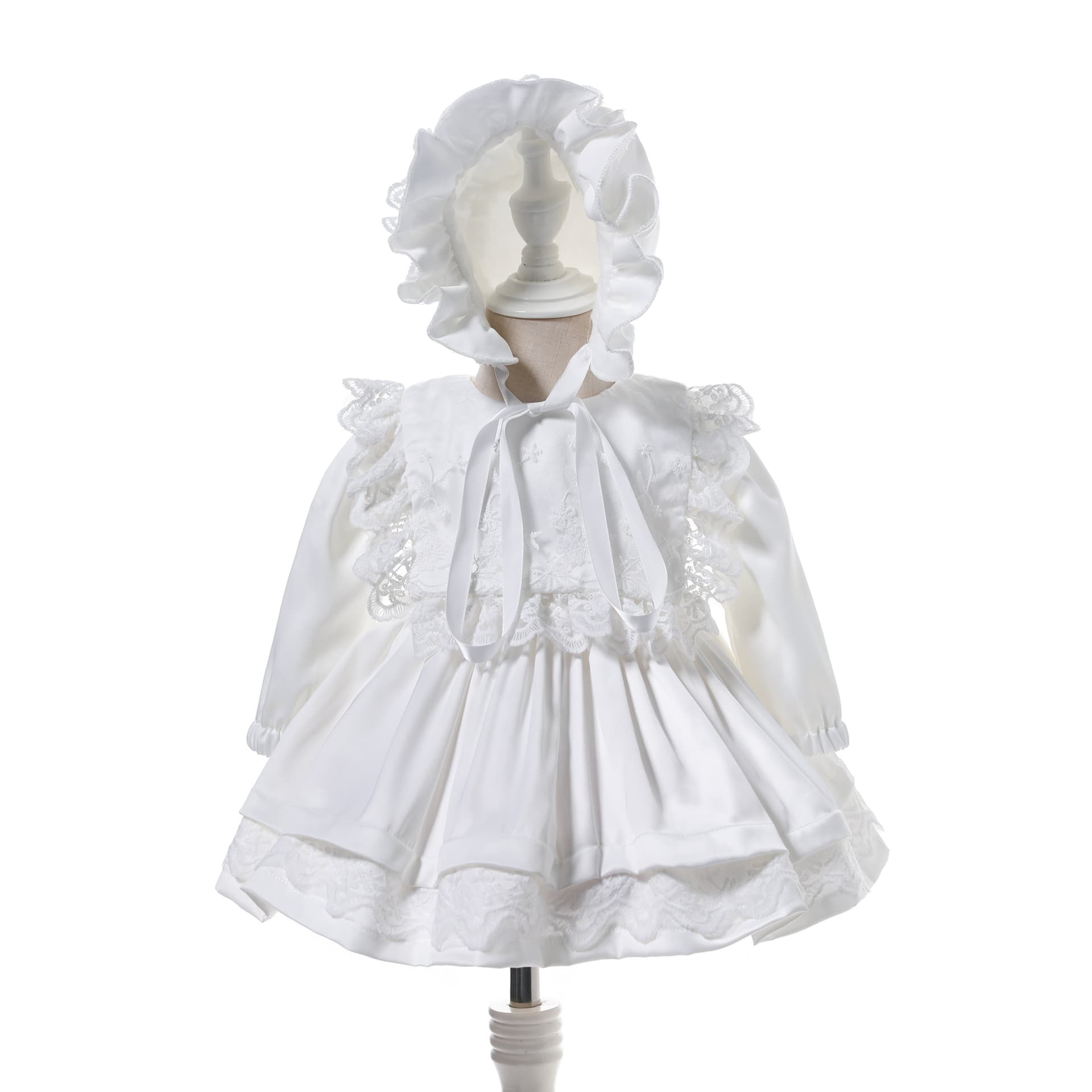 Princess Dress Set Baby Girl's Wedding Dress Skirt Court Style Short Sleeve Floral Pattern Cotton Lining Summer Outfit