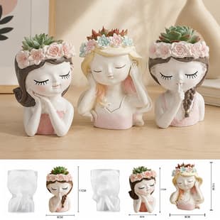 Small Flower Pot Silicone Mold DIY Plaster Resin Balcony Gardening Micro Landscape Succulent Desktop Potted Plant Green Plant Mold