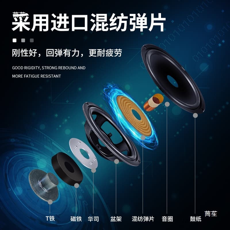 3-Inch Subwoofer Speaker, 4-Inch Full-Range Mid-High Speaker, 4 Ohm 8 Ohm 3W 10W Speaker Audio Accessories