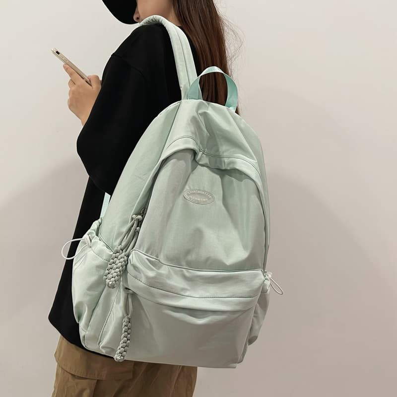 Schoolbag female campus high school college student large capacity backpack simple and fashionable junior high school student travel bag girl backpack