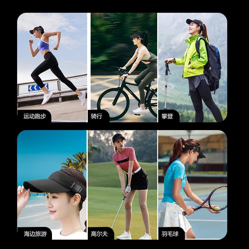 Outdoor sports sunshade visor suitable for golf, cycling, fishing, mountaineering, skiing, wireless Bluetooth music speaker