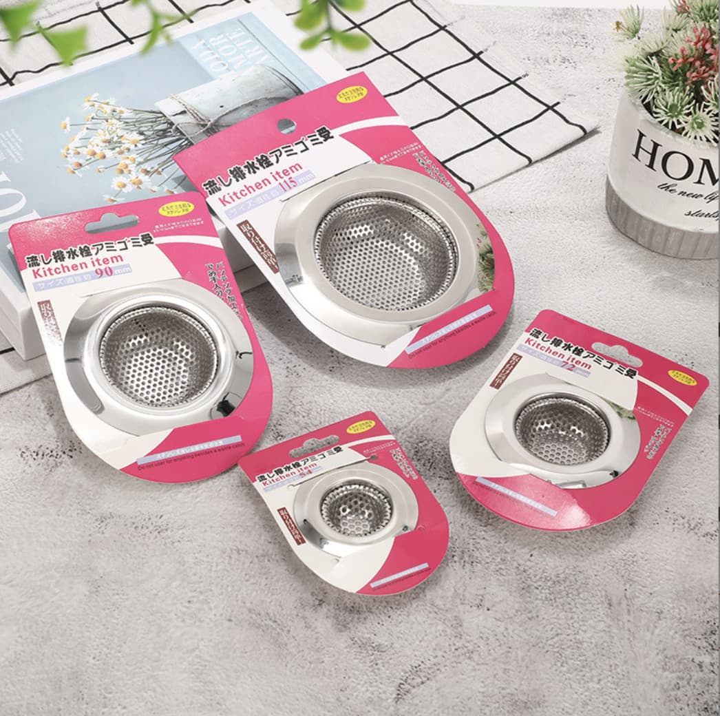 Stainless Steel Wide-Edge Punched Floor Drain, Kitchen Sink Filter, Bathroom Drain Strainer, Leakage Net