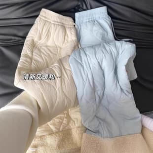 Guangzhou Thirteen Hongs Premium! Lamb Fleece Wide Leg Pants for Women Autumn Winter Fleece-Lined Thick Cotton Sweatpants Sports Trousers