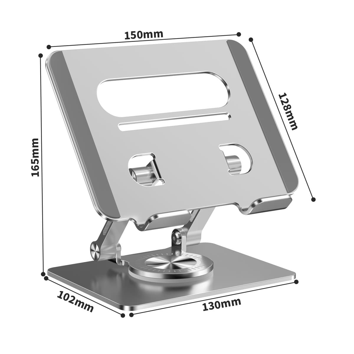Tablet Stand Desktop 360° Rotating Metal Foldable Portable Compatible with Apple iPad Heat Dissipation Gaming Stand