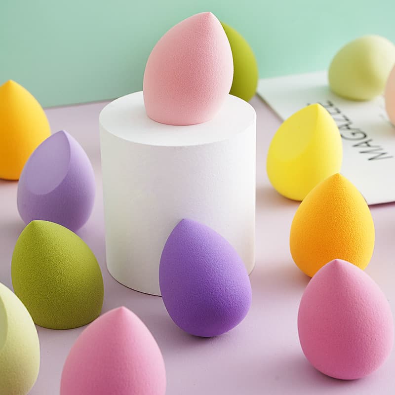 Ultra Soft Makeup Sponge Set - Egg, Water Drop, Diagonal Cut, Cushion Puff - Does Not Absorb Foundation