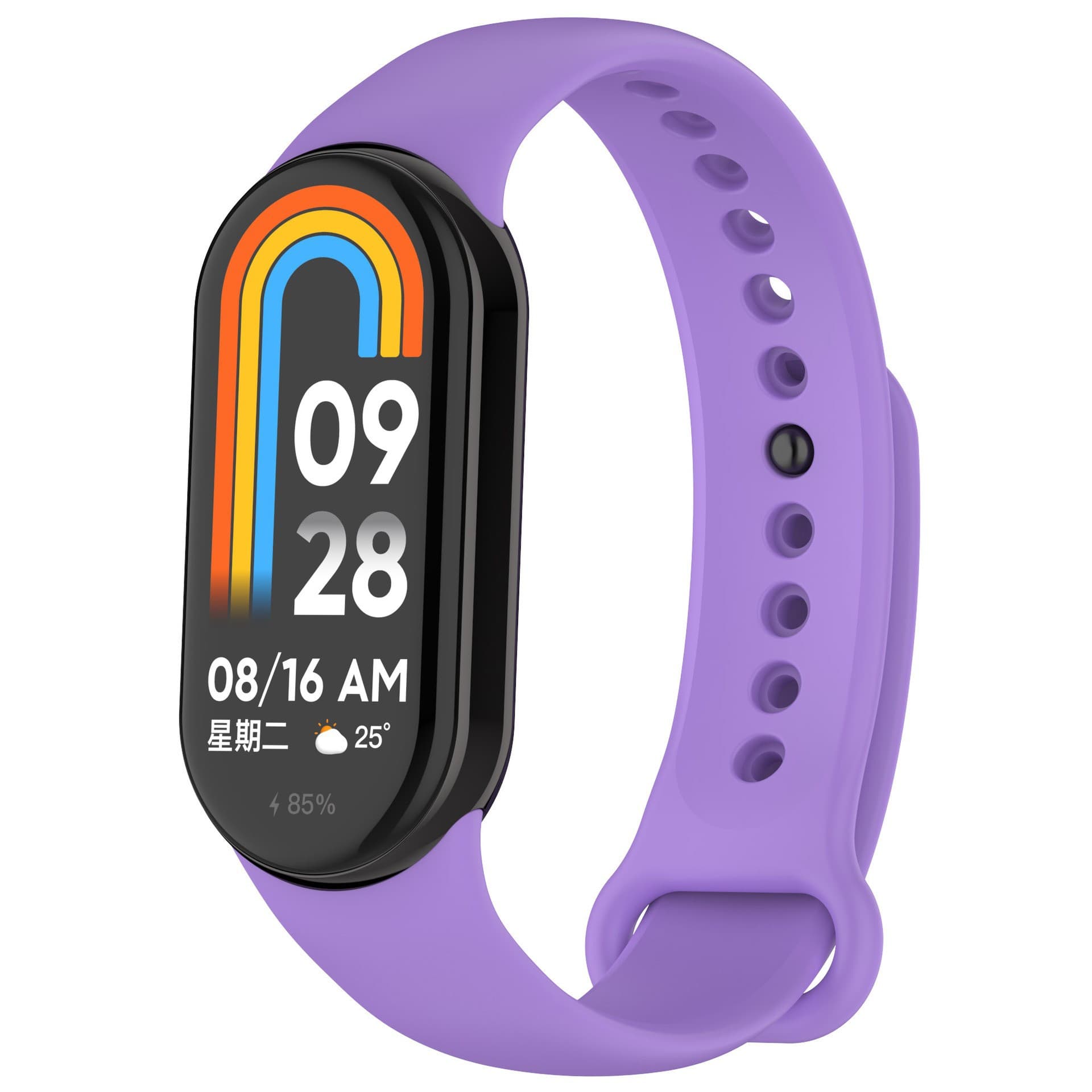Cross-border Compatible Xiaomi Band 9/8 Single Color Silicone Strap Xiaomi Smart Band 8 Metal Plug NFC