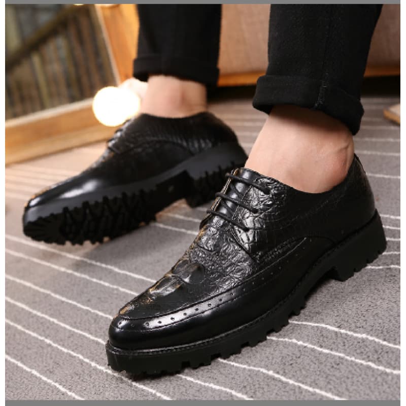 2026 Spring New Men's Casual Leather Shoes Formal Shoes Casual Business Shoes Non-Slip Men's Leather Shoes Lace-Up Leather Shoes