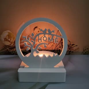 Circle with Branch HOME Insert Decorative DIY Silicone Mold Soft S0114