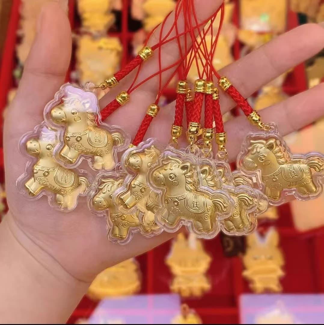 2026 Year of the Horse New Product Instant Wealth Little Horse Lanyard Keychain Cartoon Zodiac Phone Strap Pendant Gift Wholesale