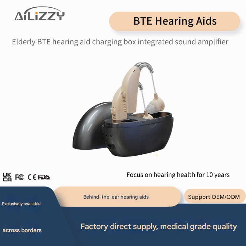 Cross-border Exclusive Factory Direct Rechargeable Elderly Hearing Aid Sound Amplifier with Clear Speech and FDA Certification
