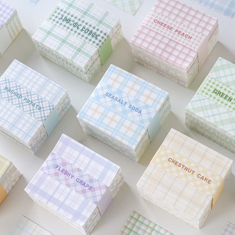 Paper Trace Memo Paper - Grid Element Series Creative Grid INS Style Message Note Paper 10 Designs
