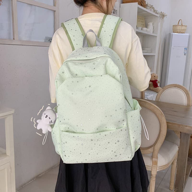 Cross-border Japan and South Korea high-looking star backpack junior high school lightweight simple schoolbag Korean high school student schoolbag female