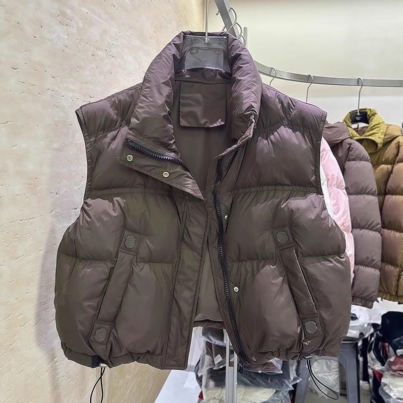 2025 New Loose Stylish Youthful Sleeveless Vest Camisole Women's Thickened Down Cotton Jacket Trendy Slim Inner Wear