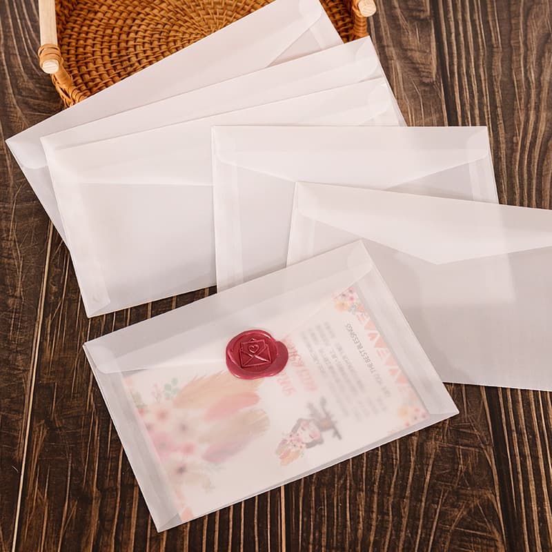 Transparent Paper Western Style Envelope Creative Invitation Card Postcard Business Letter European Artistic Design