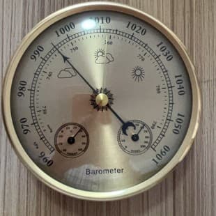 New 130MM Pointer Barometer Thermometer Hygrometer Home Weather Glass 3-in-1 Weather Meter Adjustable Calibratable