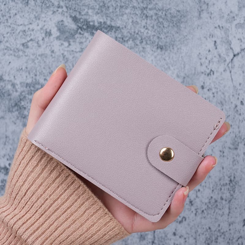 Women's Short Wallet Multi-functional Slim Snap Fold Money Clip Men's Mini Compact Coin Purse Card Holder