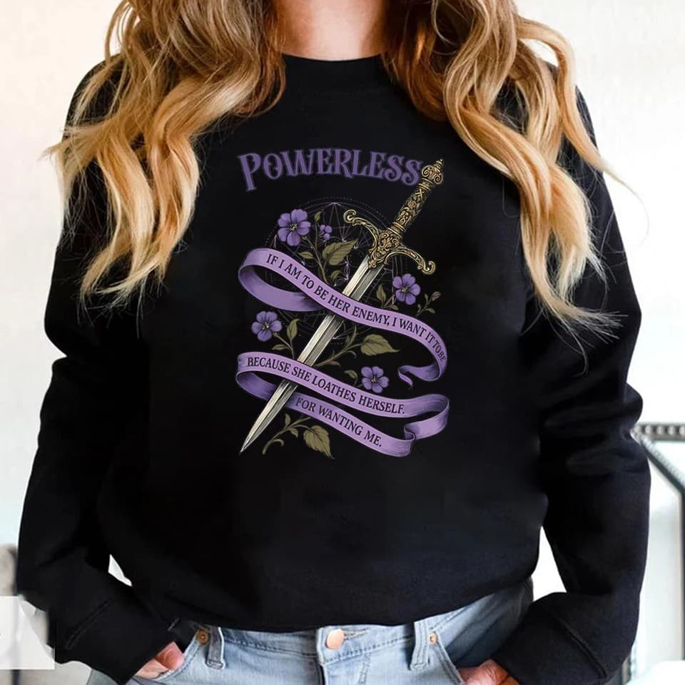 【Cross-Border European Sizes】Evil Little Things, Powerless Sweatshirts, Bookish Sweaters, Romantic Bookish Style
