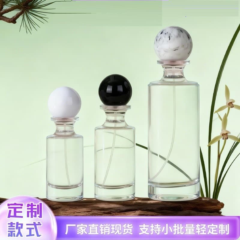 Transparent Perfume Bottle 15mm Crimp Spray Glass Bottle 100ml Press Empty Perfume Bottle Refillable