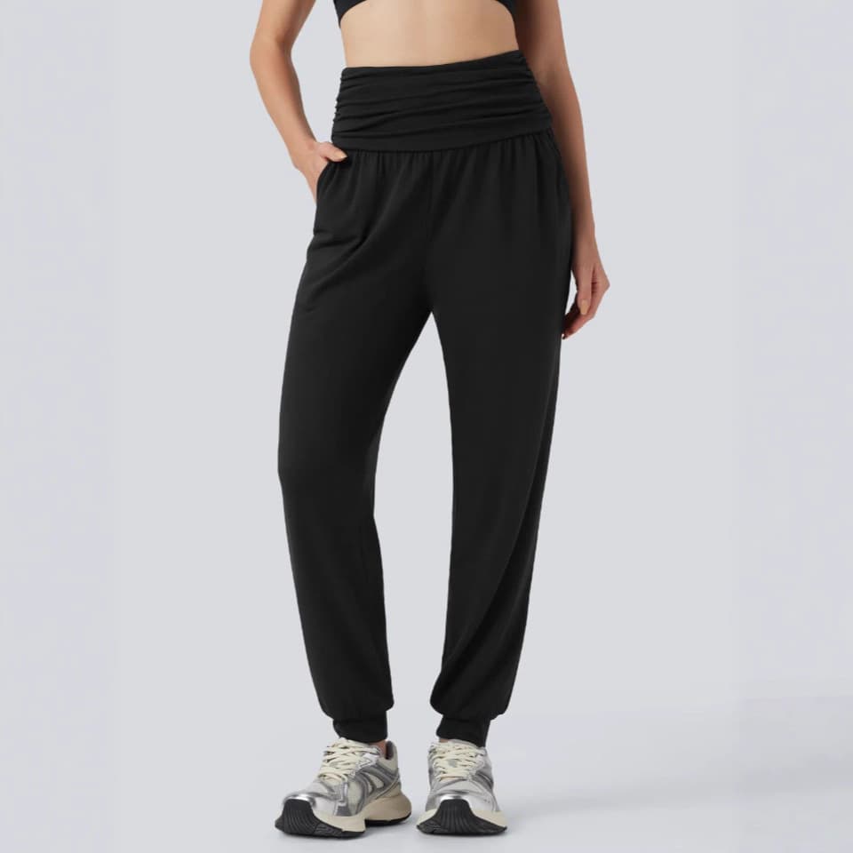 2025 Amazon Cross-Border New European and American Women's Yoga Joggers Autumn Winter Sports High-Waist Tapered Casual Pants
