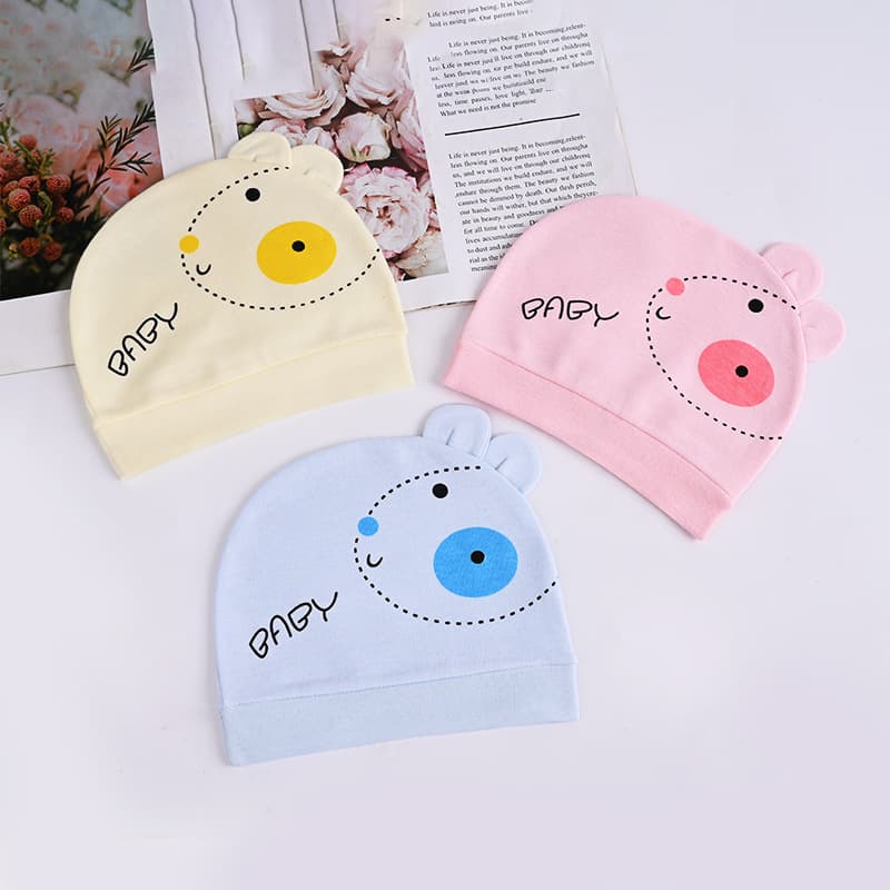 New cotton baby hat puppy summer single layer newborn baby hat gift hat printed baby baby hat