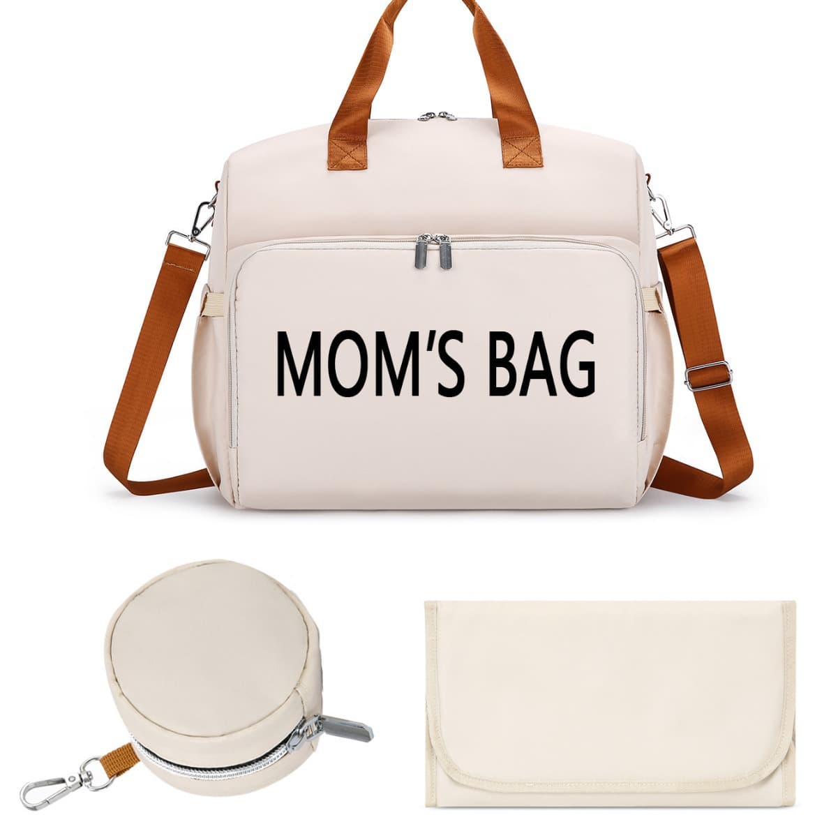 New Cross-Border Mom Bag Premium Large Capacity Maternity Bag Crossbody Travel Bag Insulated Baby Diaper Backpack