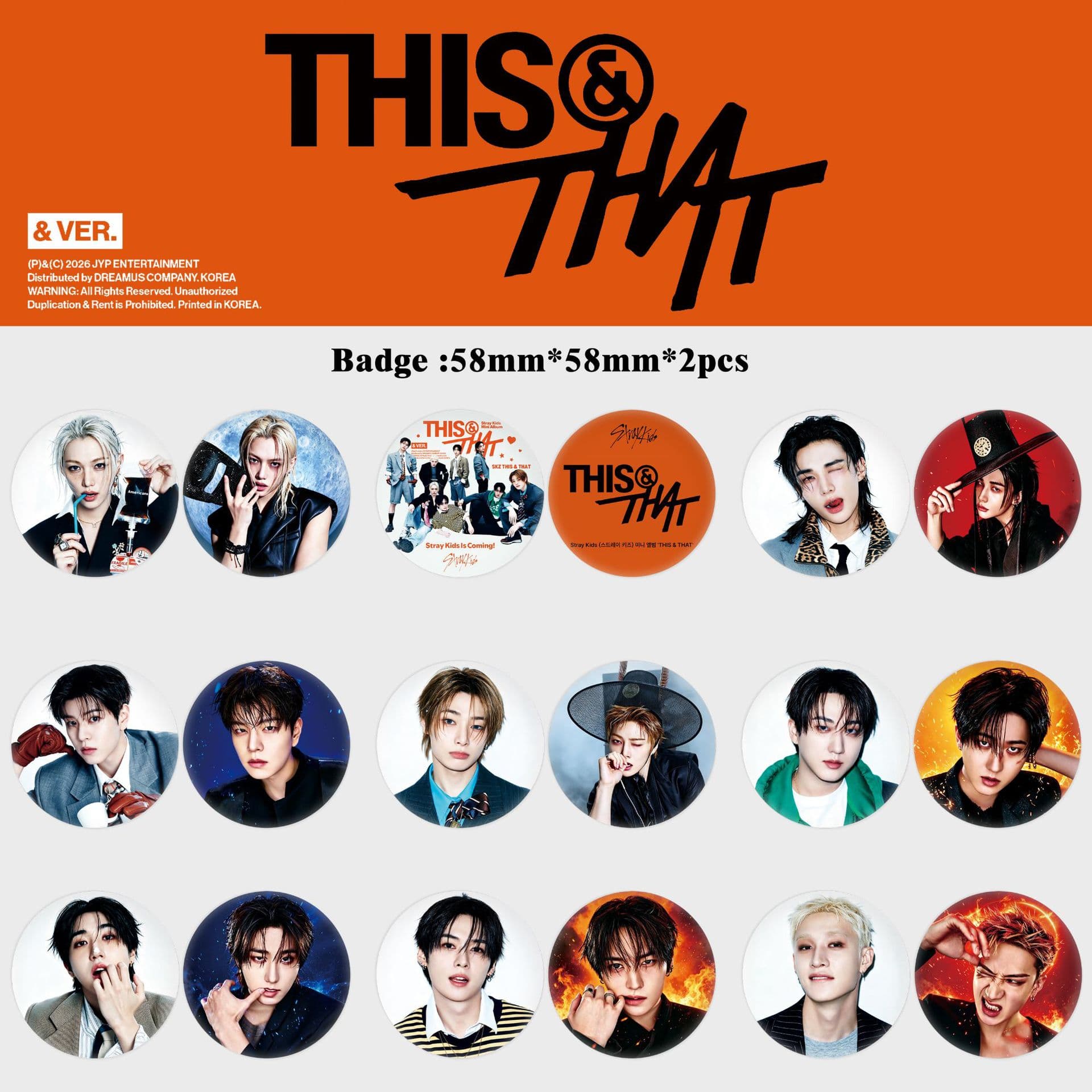 StrayKids Badge Mini Album THIS THAT Merch Pendant Star Merch Metal Pin Button