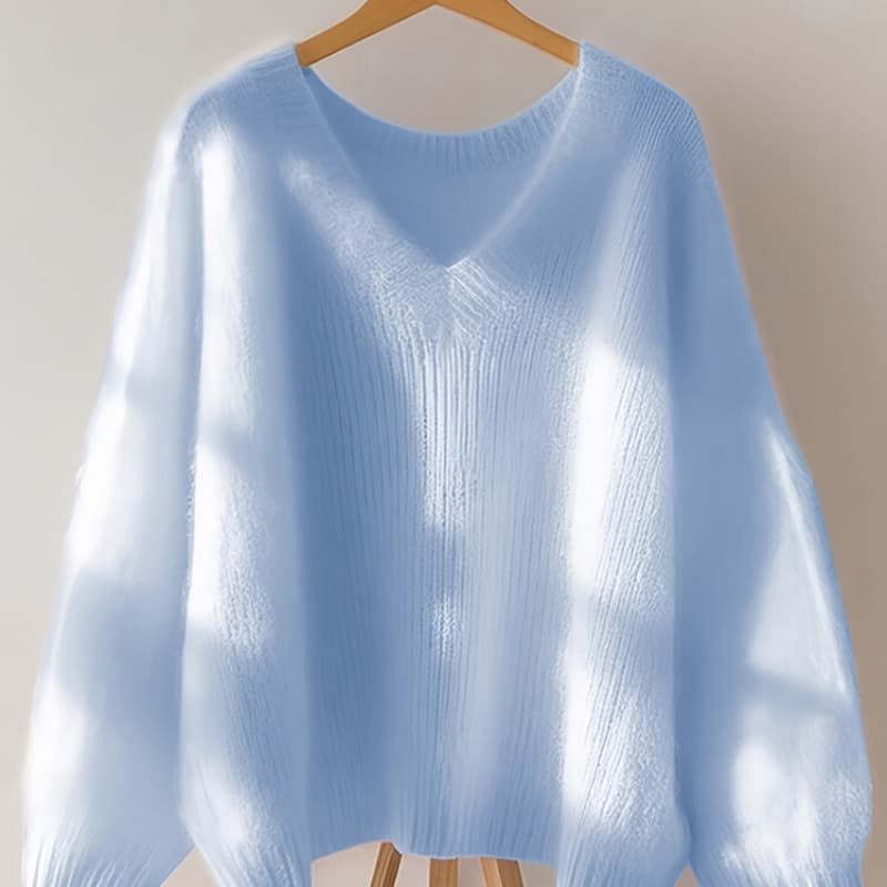 2026 Super Stylish V-Neck Soft Sweater for Women, New Autumn and Winter Pullover, Loose and Lazy Style, Outerwear Knit Top