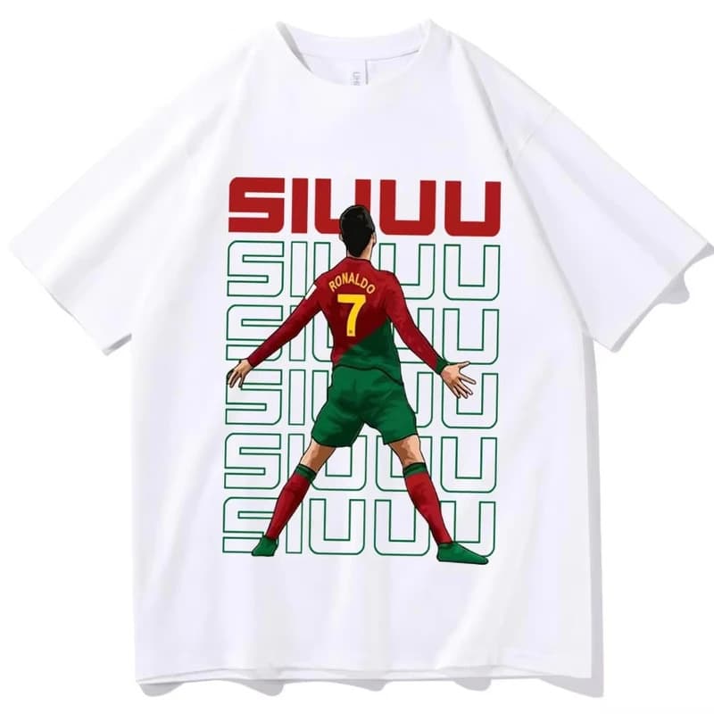 【Cross-border EU Size】Cr7 T-shirt for Men and Women Harajuku Short Sleeve