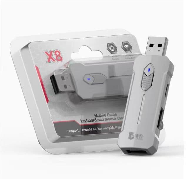 One-Handed Keyboard and Mouse Converter for Peacekeeper Elite Android External Controller with Auto Recoil Control MIX SE Jiaying Throne