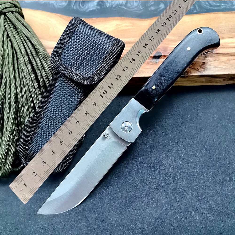 Outdoor Self-Defense Folding Knife Russian 4th Generation Tactical Knife Wilderness Survival Portable Pocket Knife with Ebony Handle