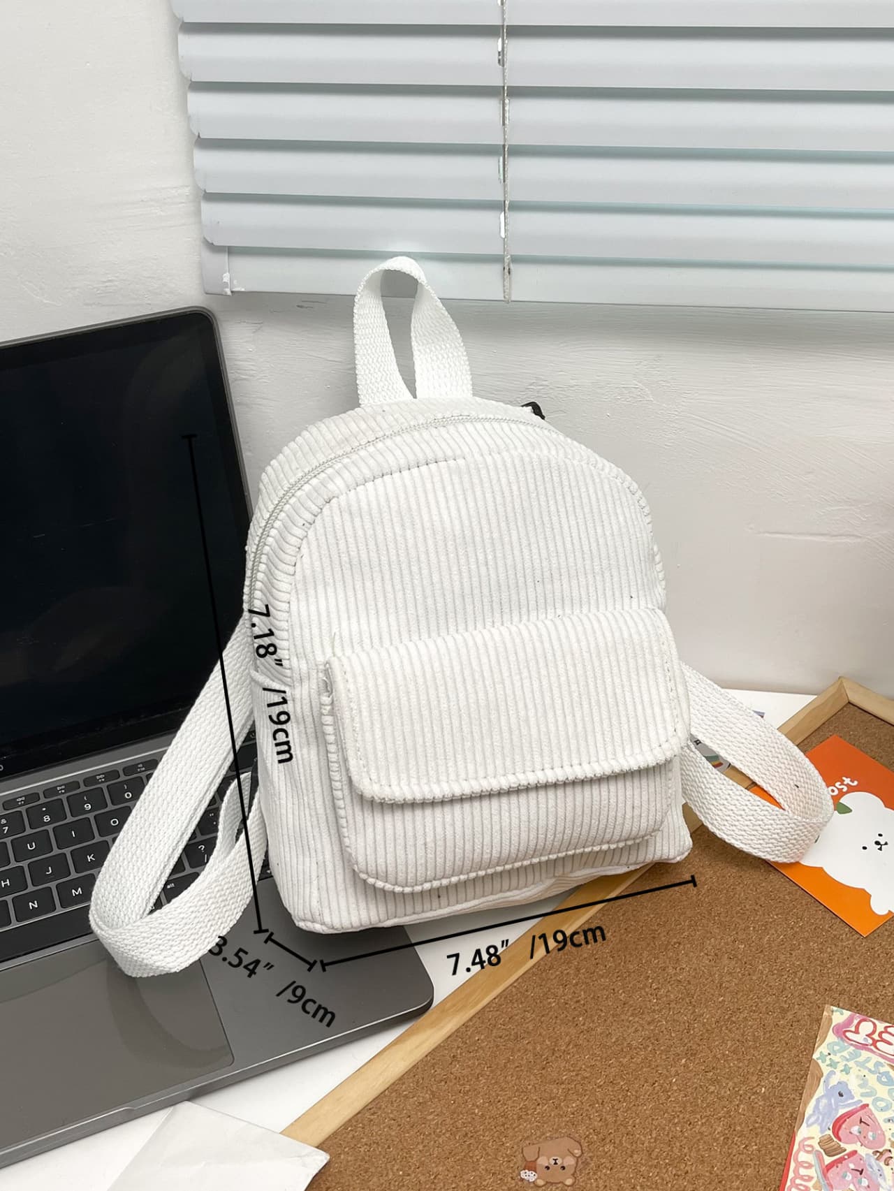 2022 Corduroy New Small Bag Trendy Cool Style Campus Style Fashion Retro Primary and Middle School Backpack Small Square Bag Women's Bag