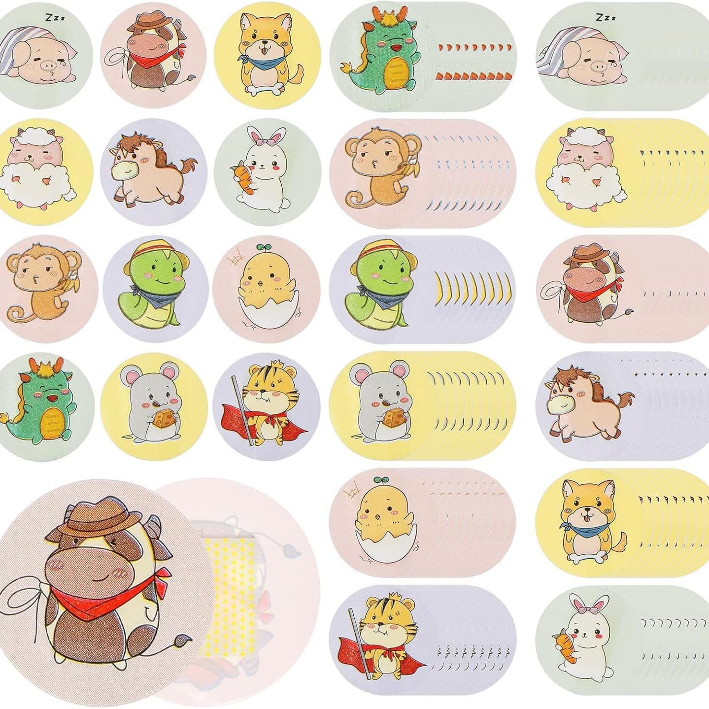 Kids Round Small Band-Aids for Vaccination, Acupuncture Thread Embedding, Post-Surgery, Acne, Scars, and Needle Wounds - Child-Specific