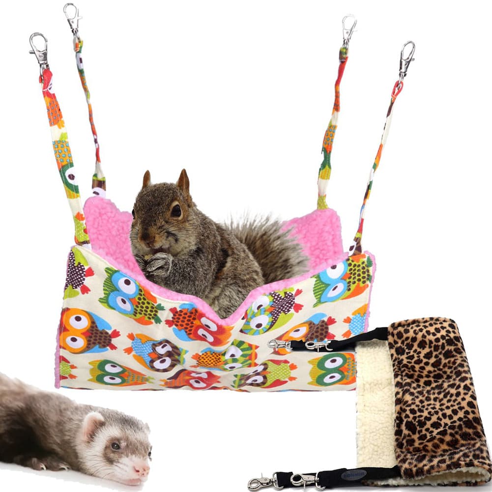 Pet Cotton Nest for Rabbits, Chinchillas, Guinea Pigs, Ferrets, Hamsters, Squirrels Warm Cotton Sleeping Bed Hanging Toy